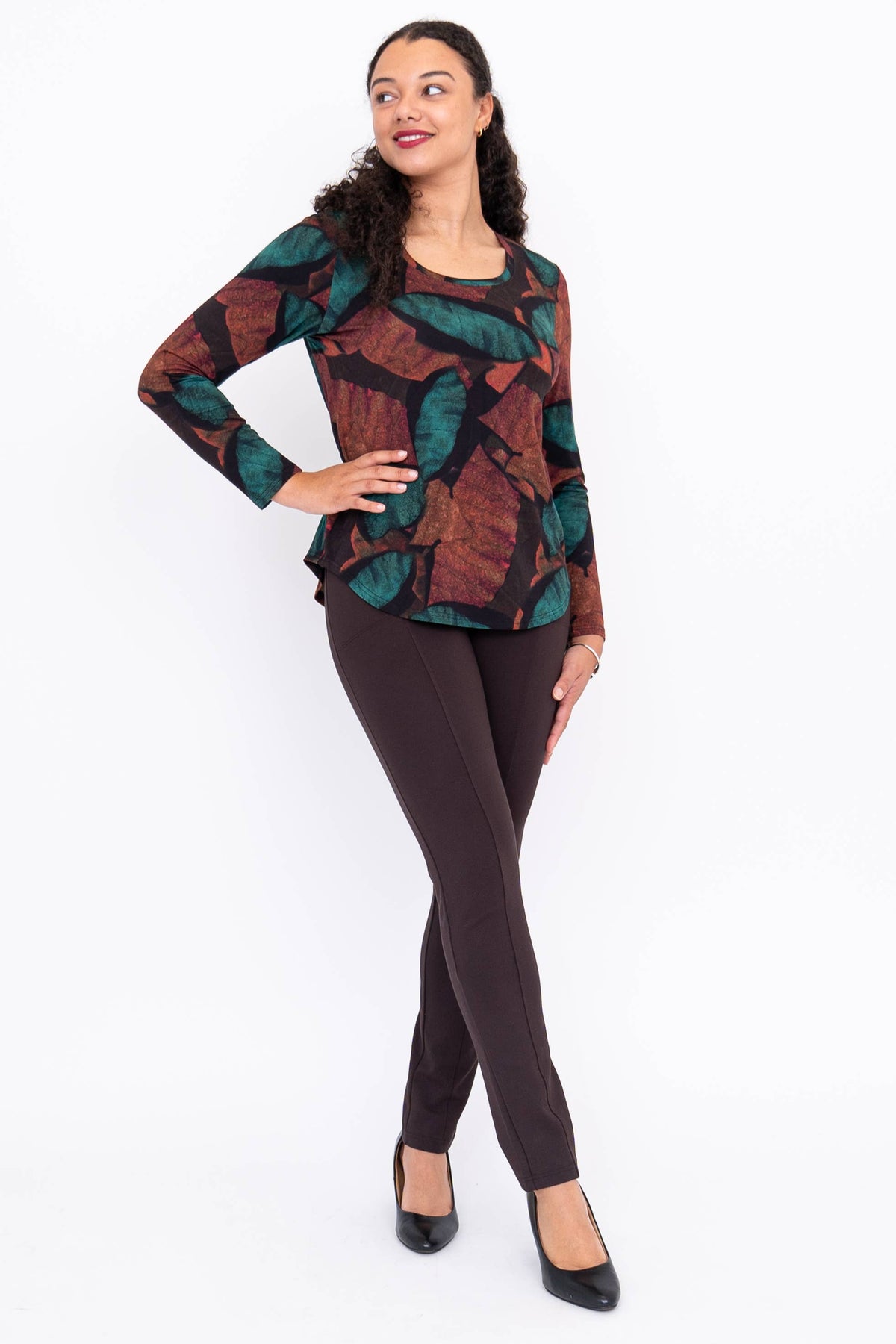 Jazz 3/4 Top, Copper Abstract, Bamboo: 1X