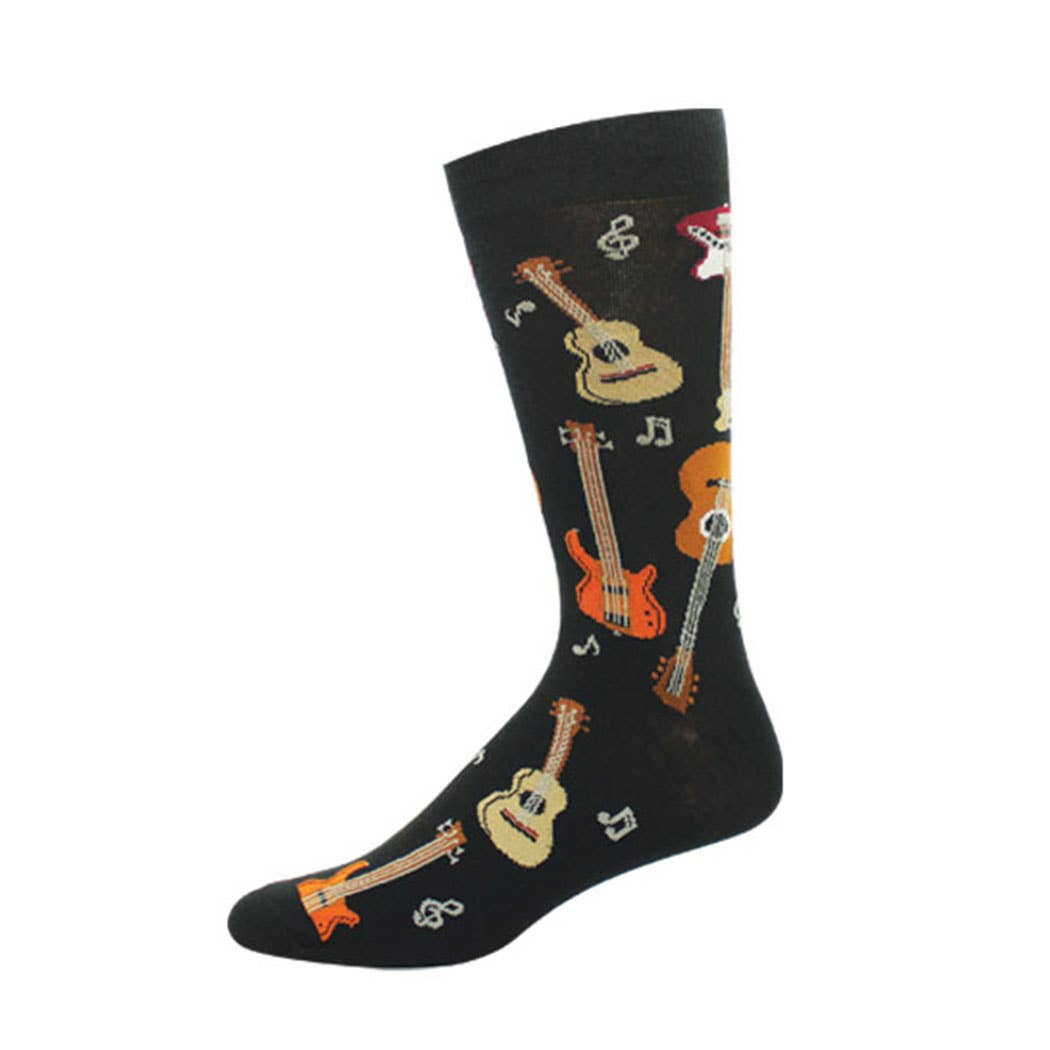 Dot-Line Design - Men's Crazy Toes Guitar: Black