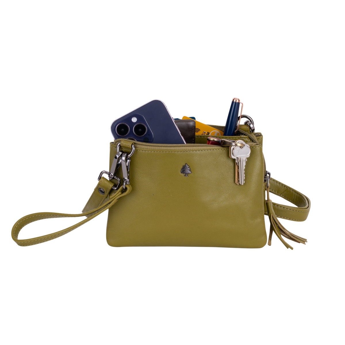 Greenwood Leather - Women's Shoulder Bag Ruby: Red