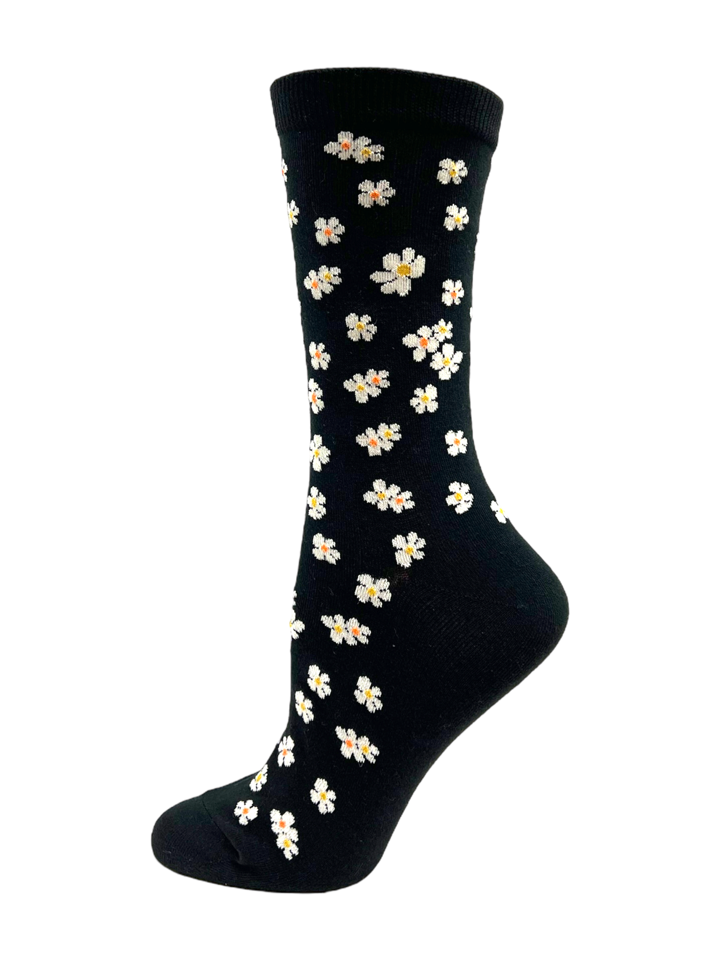 Dot-Line Design - Ladies Flower Black