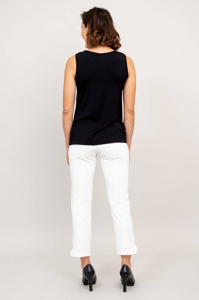Blue Sky Clothing Co LLC - Charisse Tank, Black, Bamboo: XLARGE