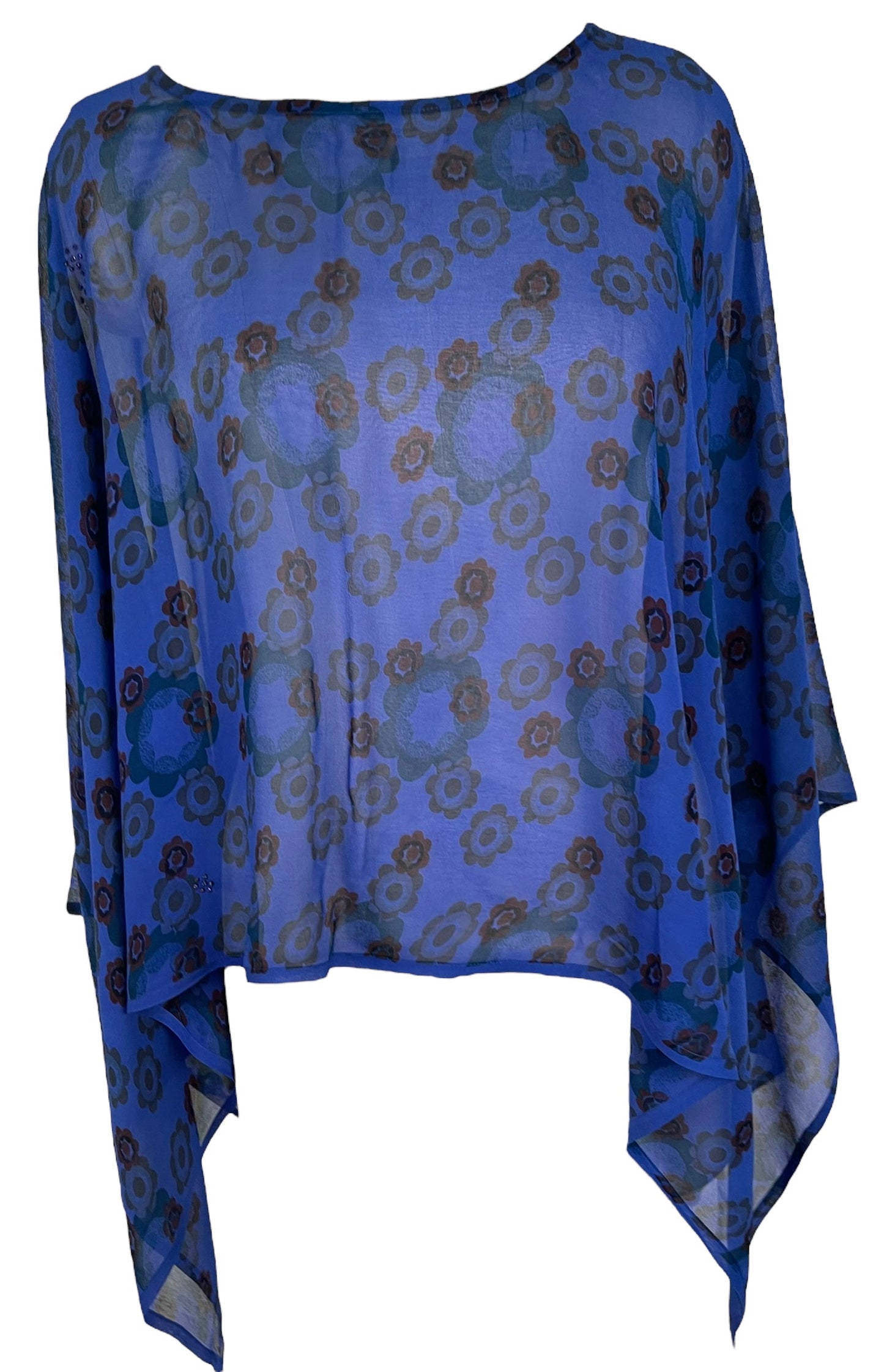 PRG6438 Sheer Avatar Pure Silk Capelet Poncho