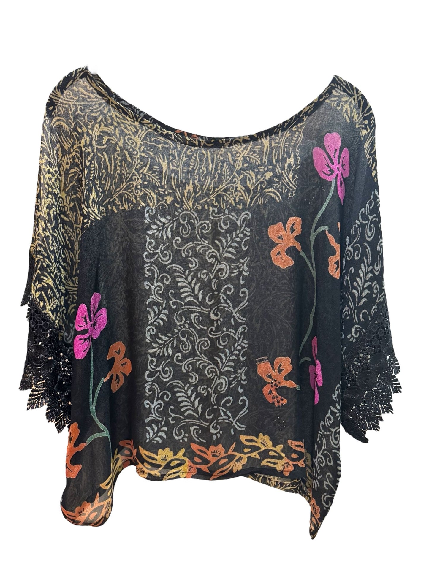 PRG6292 Avatar Sheer Pure Silk Boxy Top