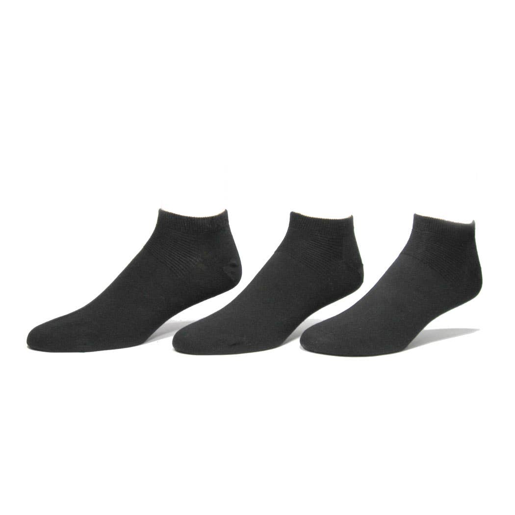 Dot-Line Design - Men's Bamboo Solid Ped 3 Pack: Asst Combo