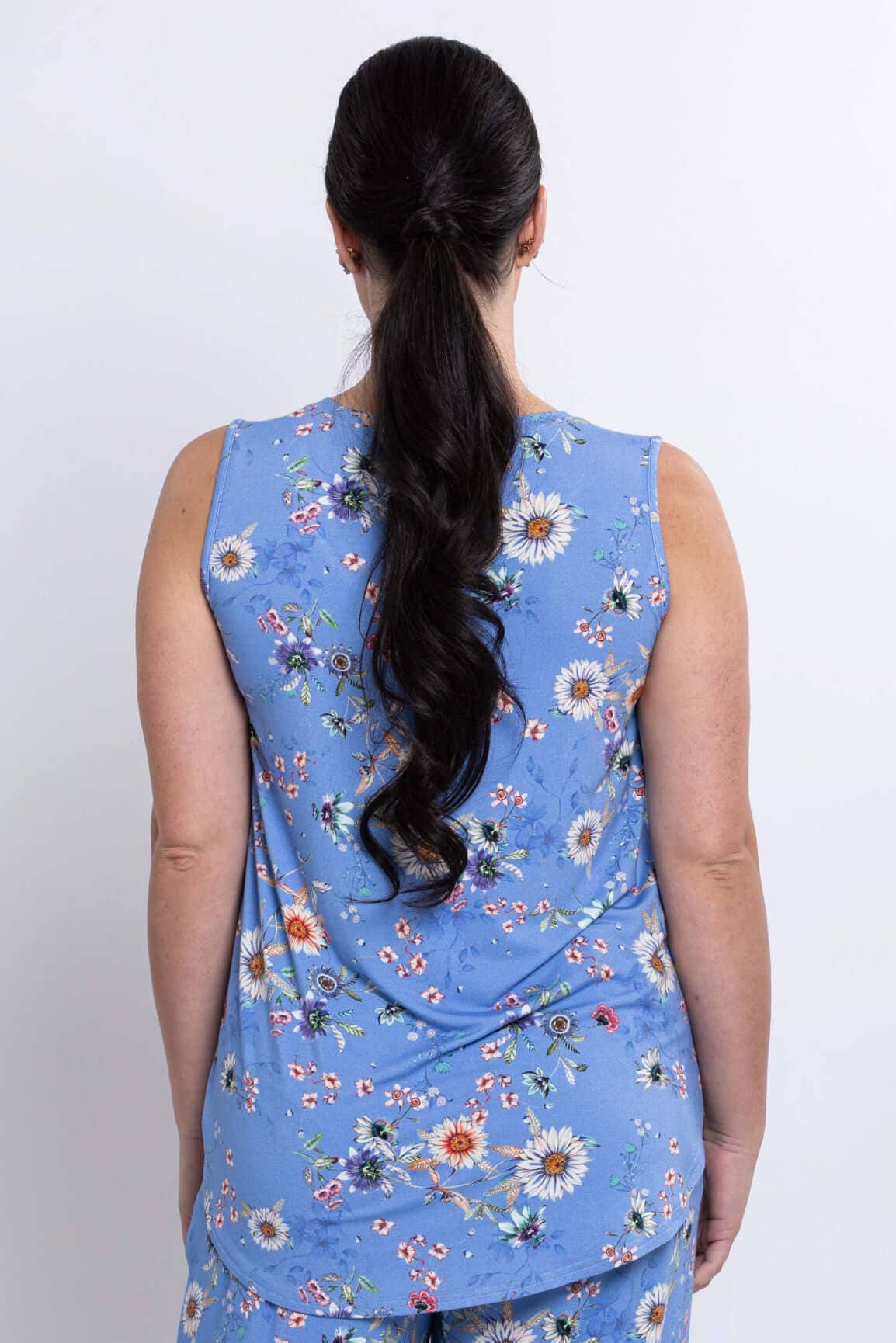 Blue Sky Clothing Co LLC - Jazz Tank, Peri Daisy, Bamboo: XLARGE