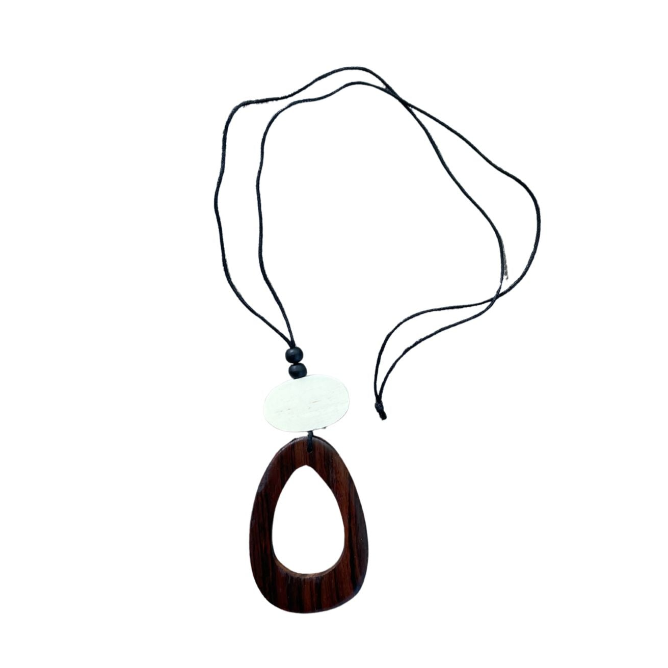Suzie Blue Canada - Open Oval Pendant: Brown