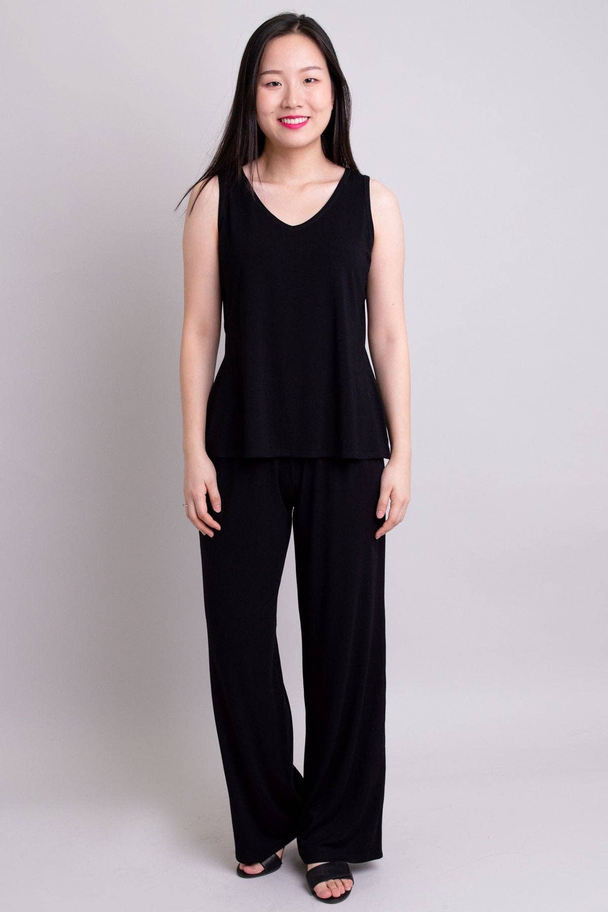 - Gaylene Pant, Black, Bamboo: SMALL