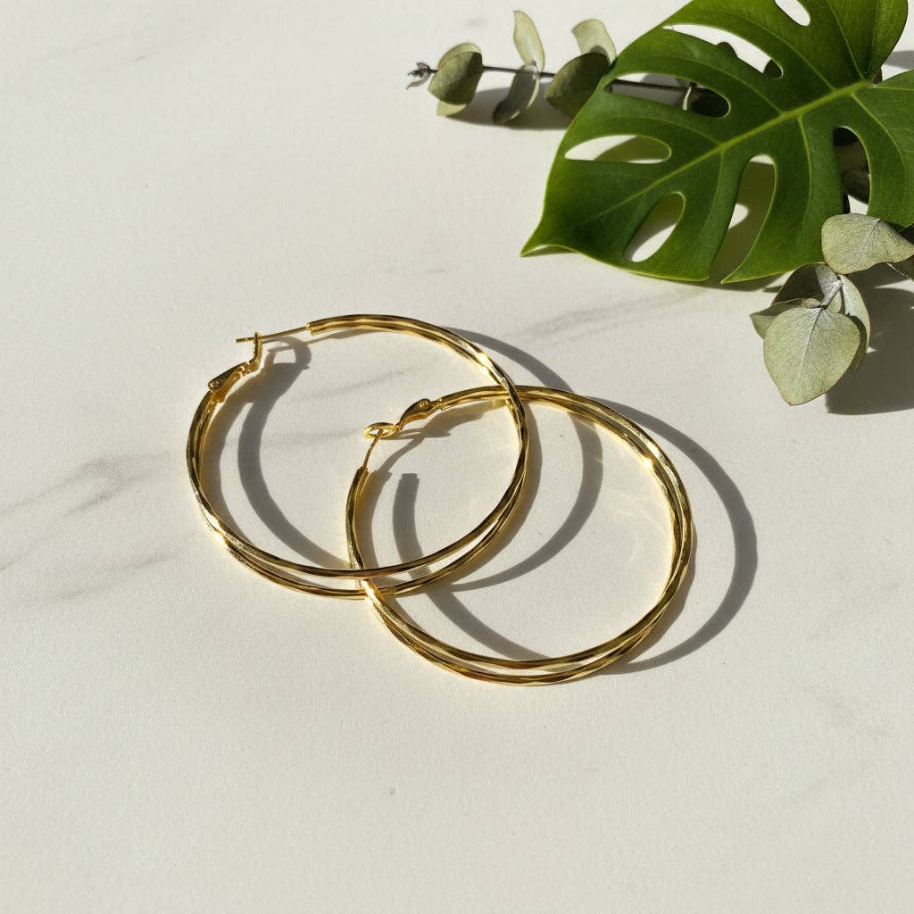 Suzie Blue Canada - Double Strand Hoop Earring