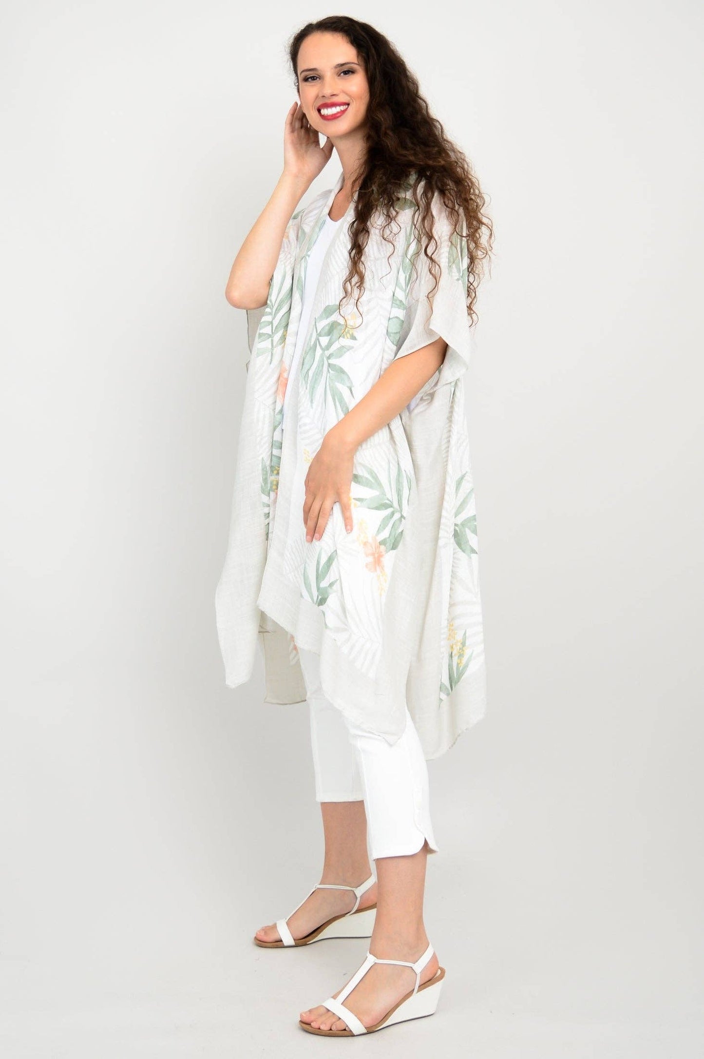 Blue Sky Clothing Co LLC - Darcy, Peachy Palm, One Size: One Size