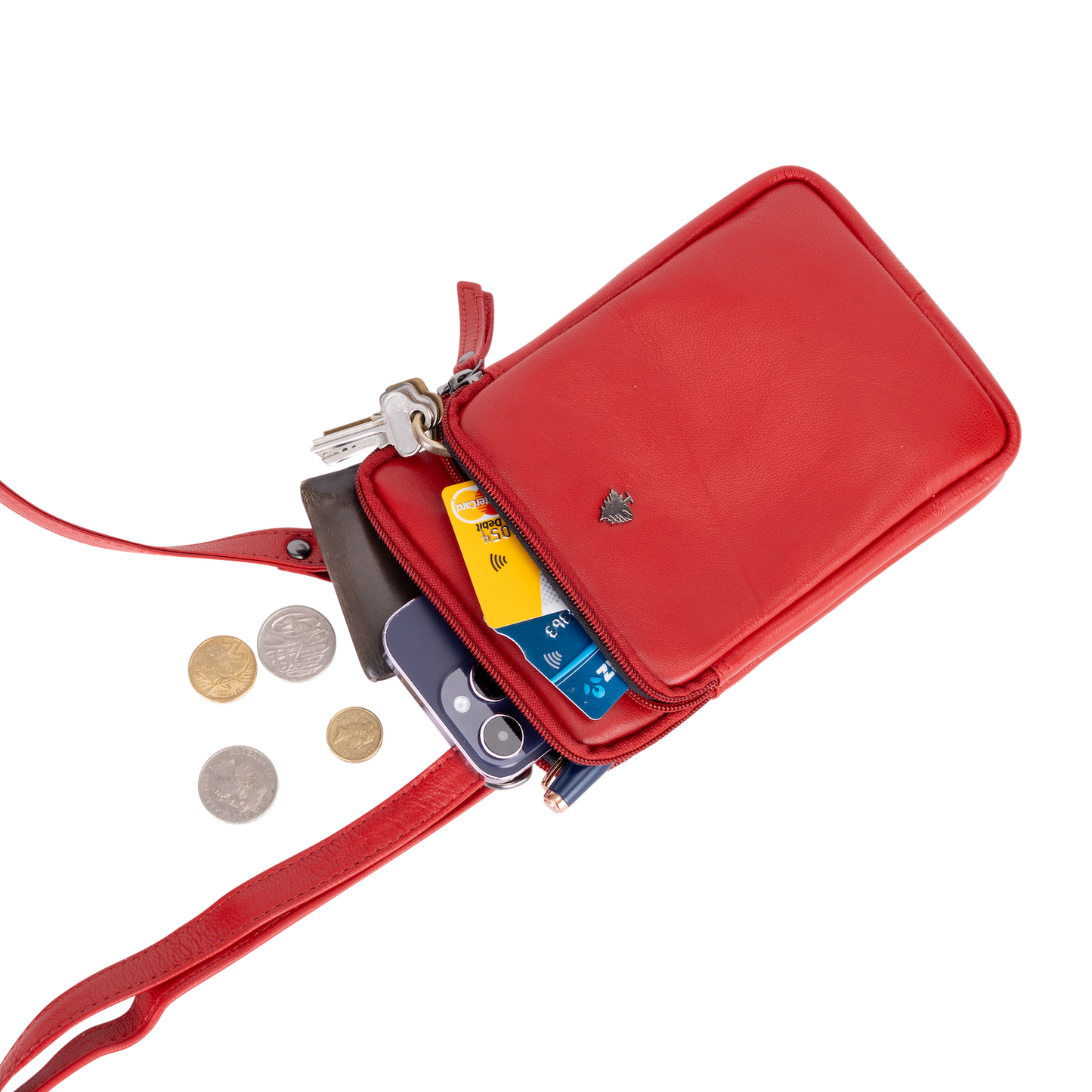 Greenwood Leather - Greenwood Oslo Compact Crossbody : Orange