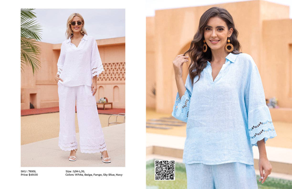 OFV - Violet's Delicate Top: White / S/M-L/XL
