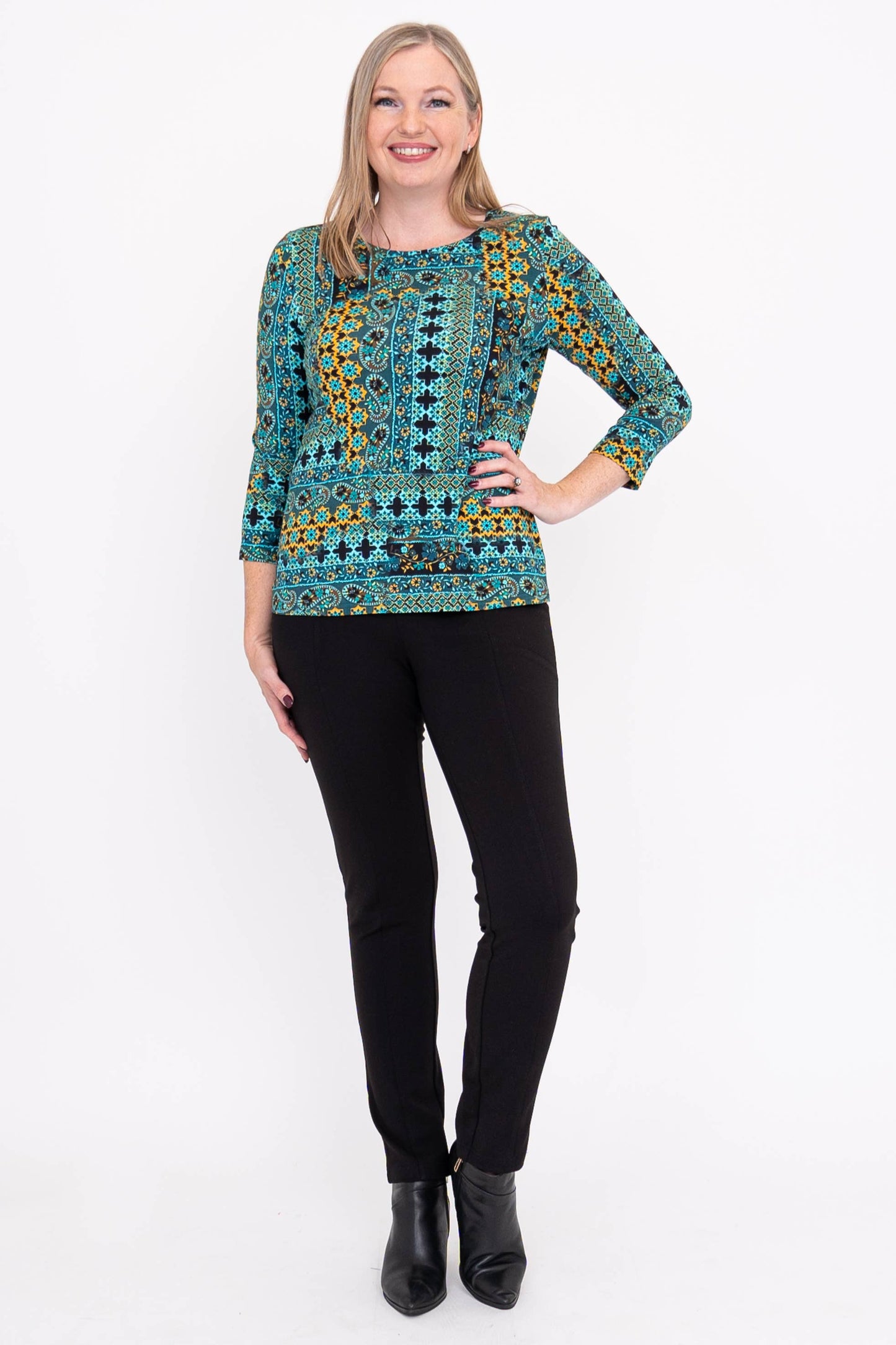 - Margorie Top, Teal Ways, Bamboo: 1X