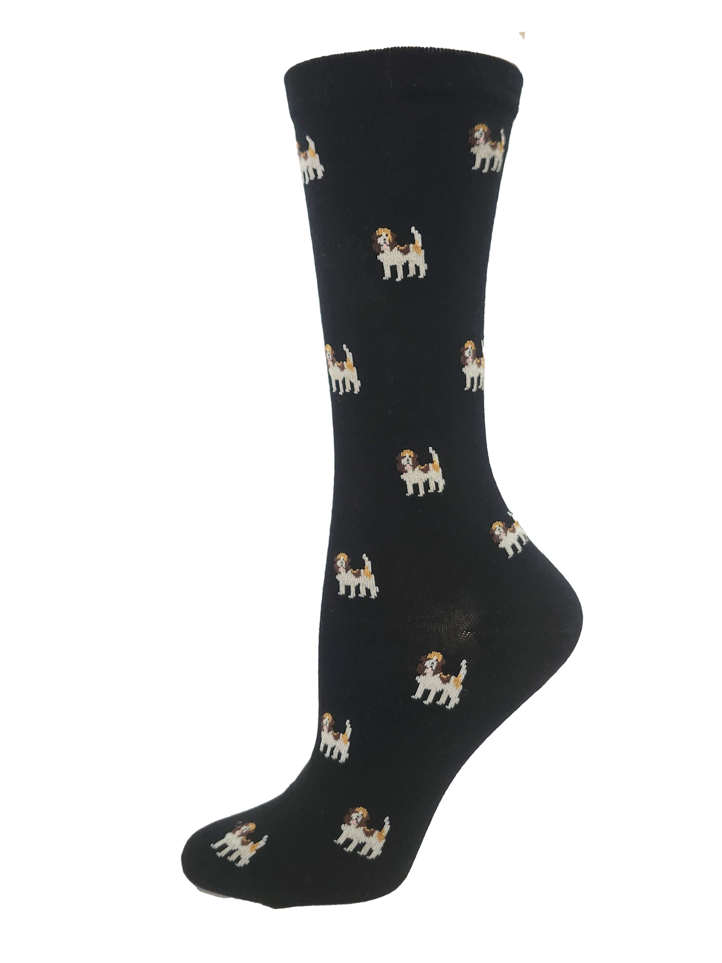 Dot-Line Design - Ladies Non Elastic Bamboo Doggy Black