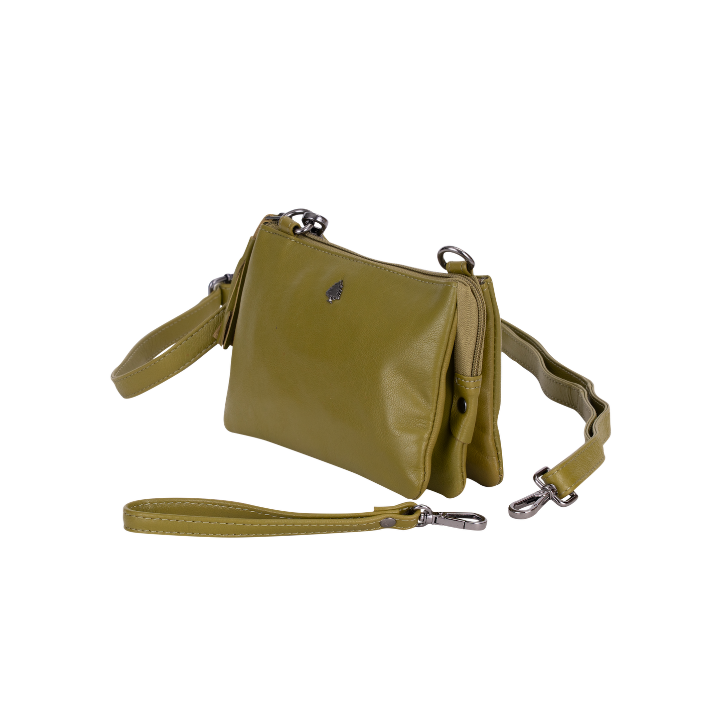 Greenwood Leather - Women's Shoulder Bag Ruby: Green