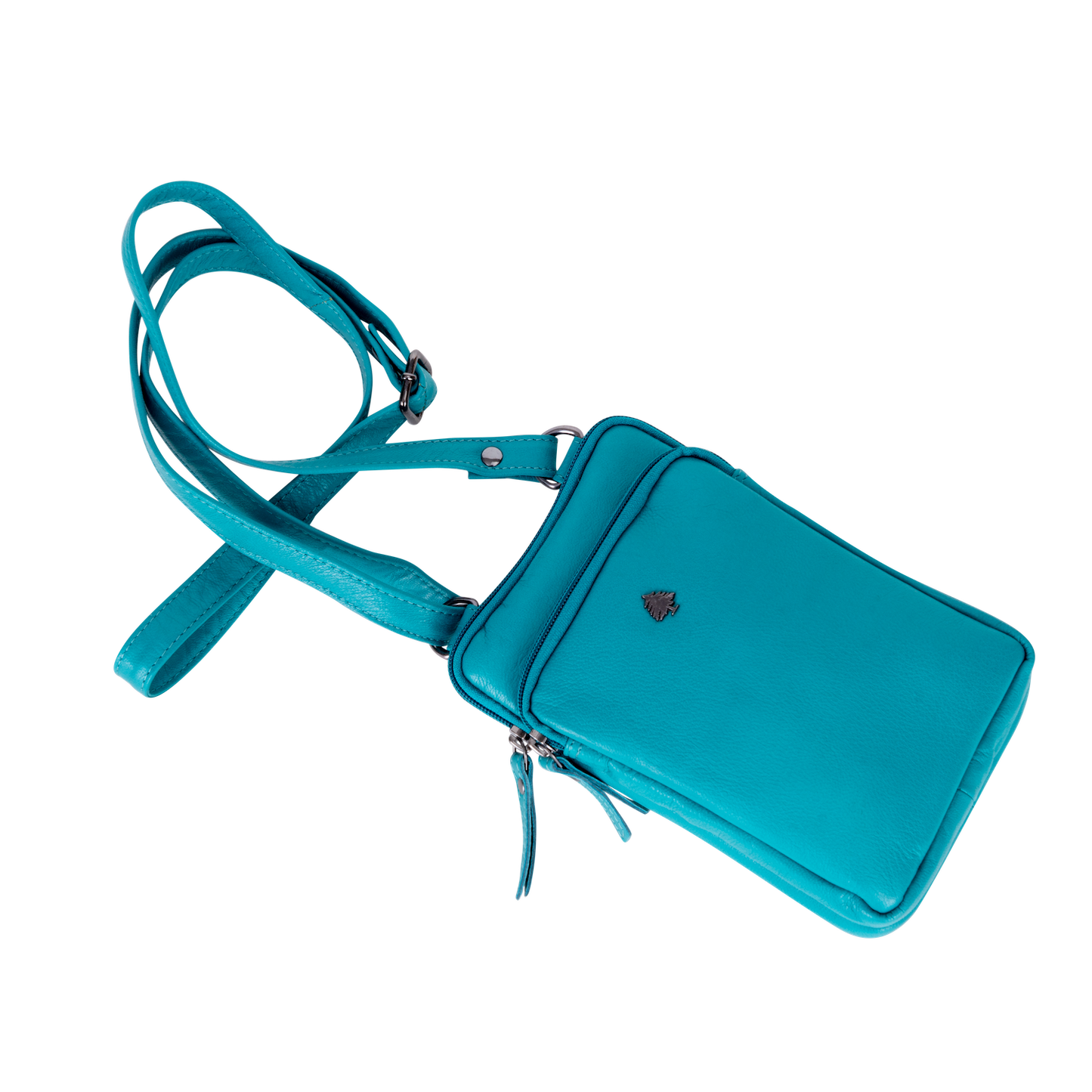 Greenwood Leather - Greenwood Oslo Compact Crossbody : Turquoise
