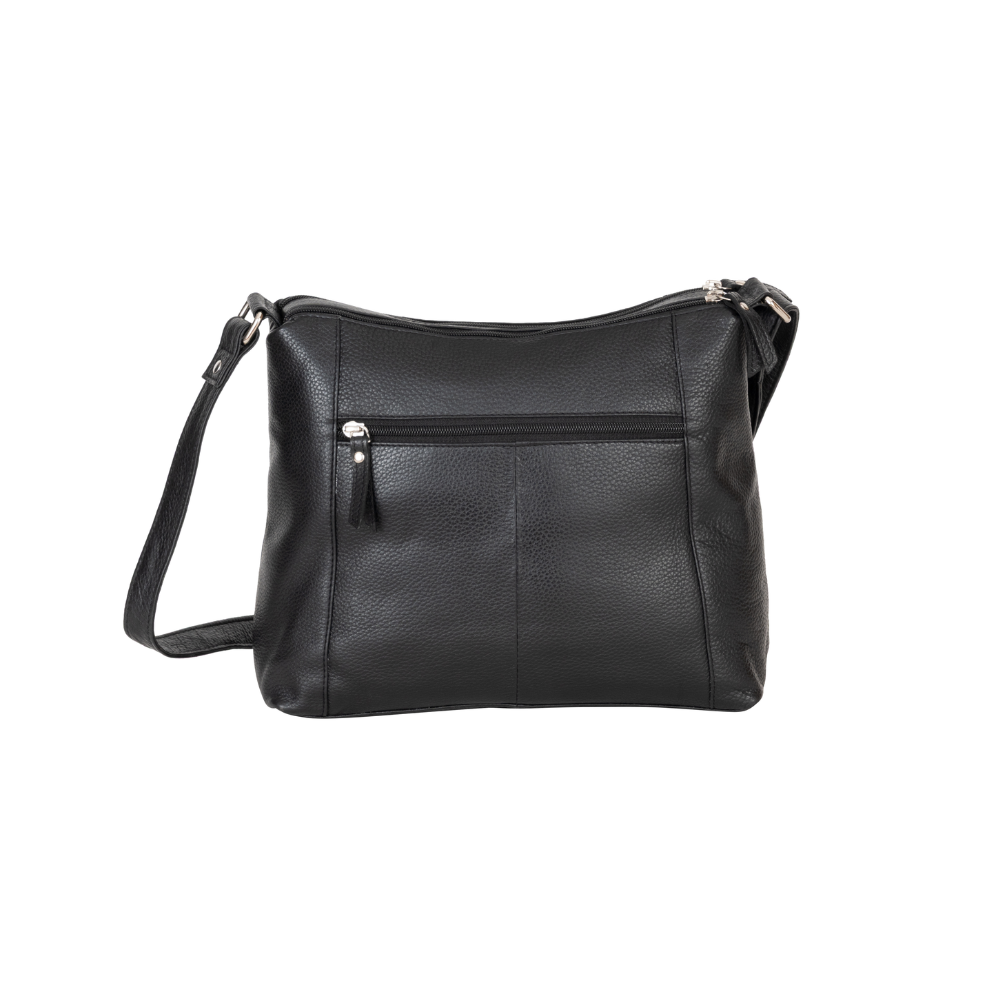 Greenwood Leather - Elegant Leather Crossbody Bag Tressa – Stylish & Functional: Black