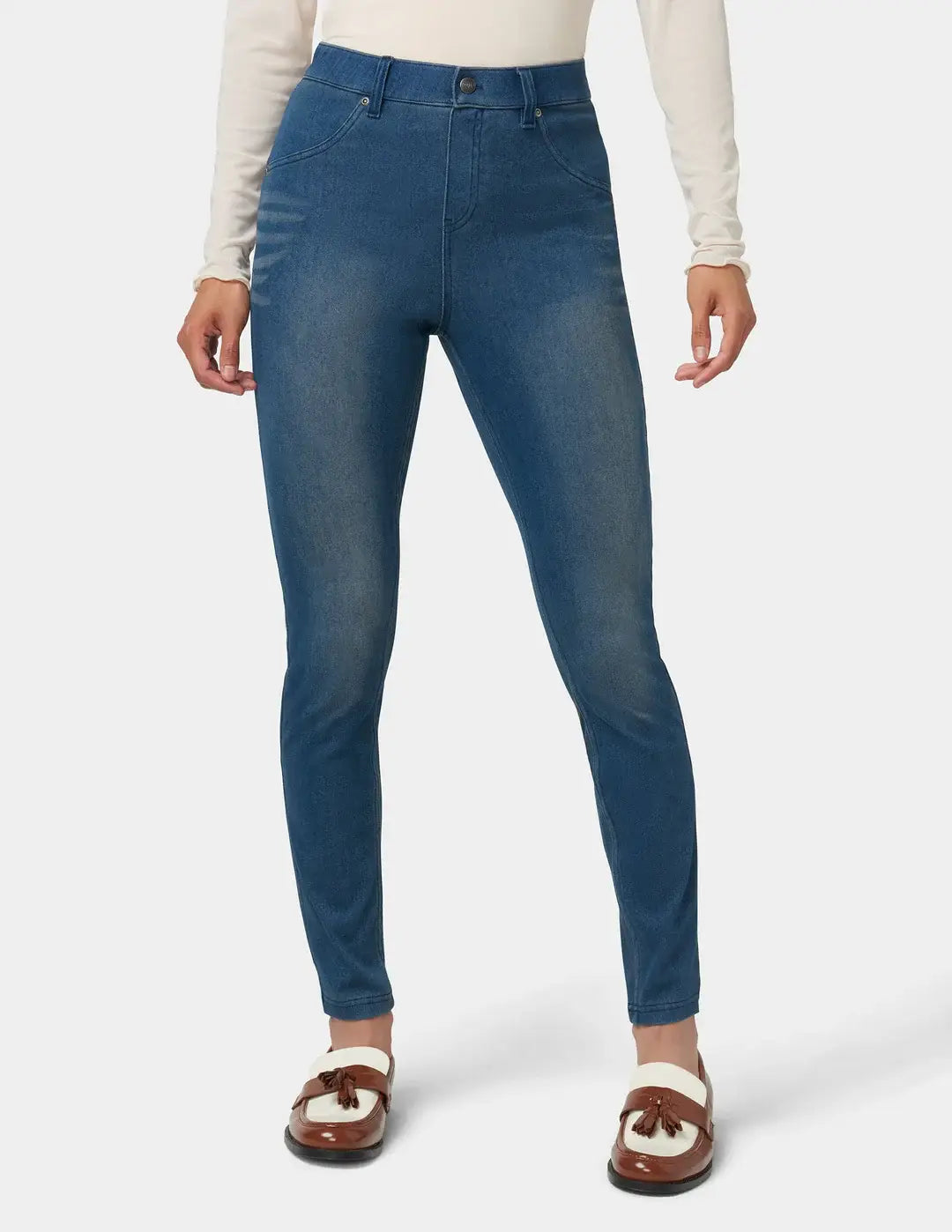 HUE Canada - Ultra Soft Denim Leggings: Steeley Blue / M