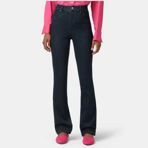 HUE Canada - Ultra Soft Denim Baby Bootcut: Black Indigo Wash / XS