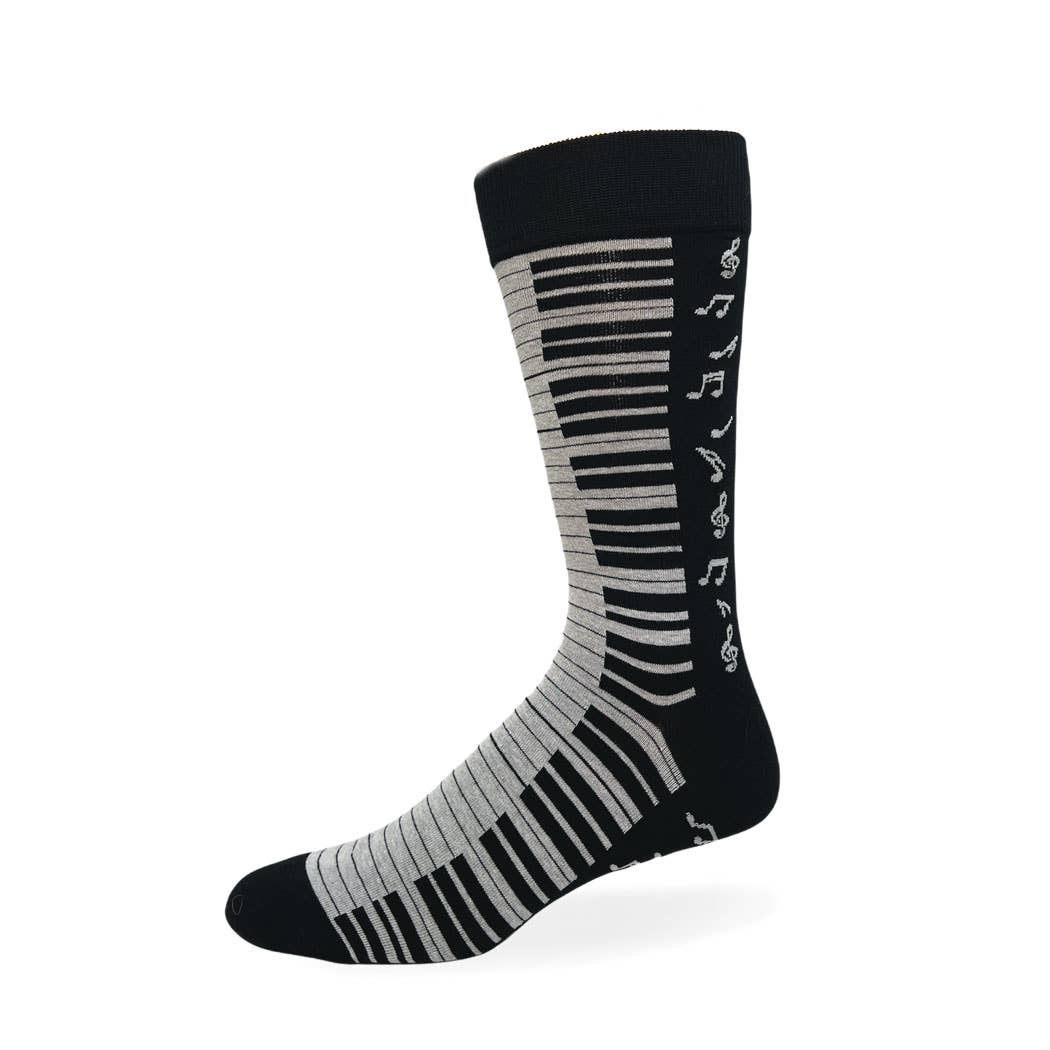 Dot-Line Design - Men's Crazy Toes Piano: Black