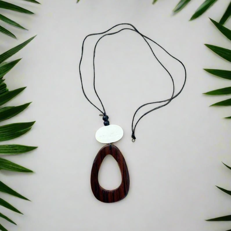 Suzie Blue Canada - Open Oval Pendant: Green