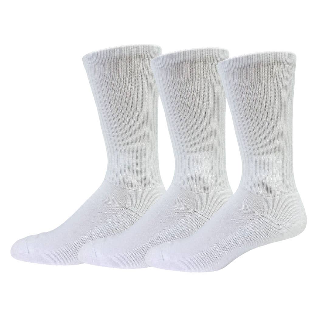 Dot- Men's Cotton Sport Crew 3 Packs: White Combo