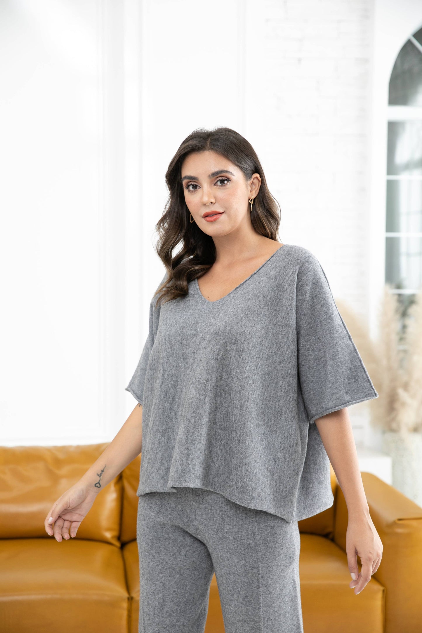 OFV - Talullah's Knit Top: Grey / One size
