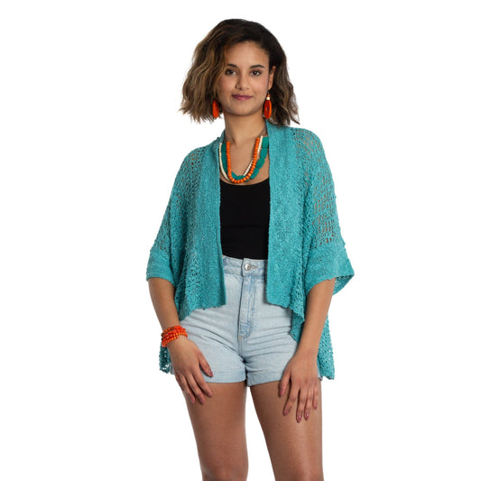 Suzie Blue - S/S Cardi - Teal