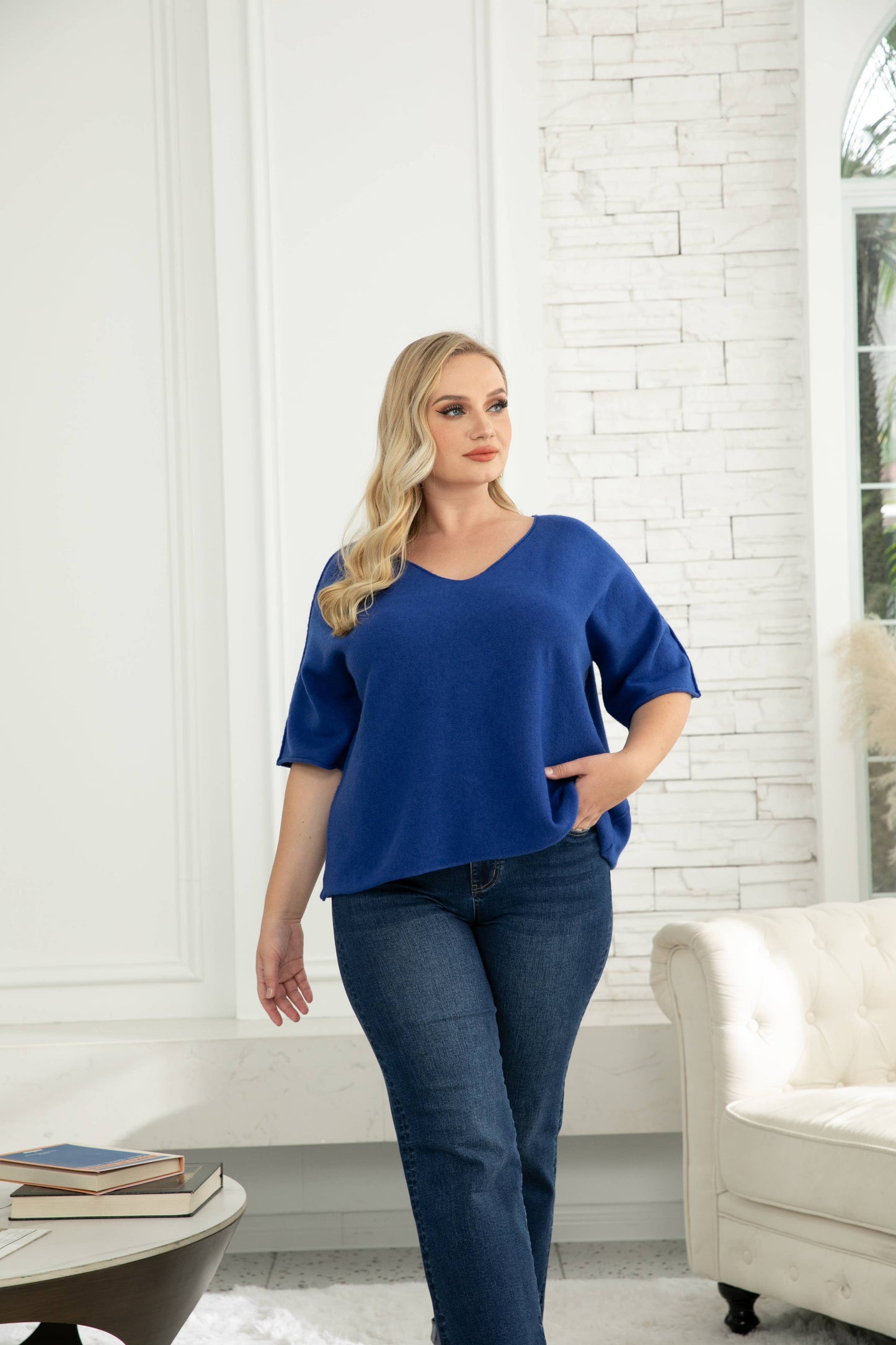 OFV - Talullah's Knit Top: Grey / One size