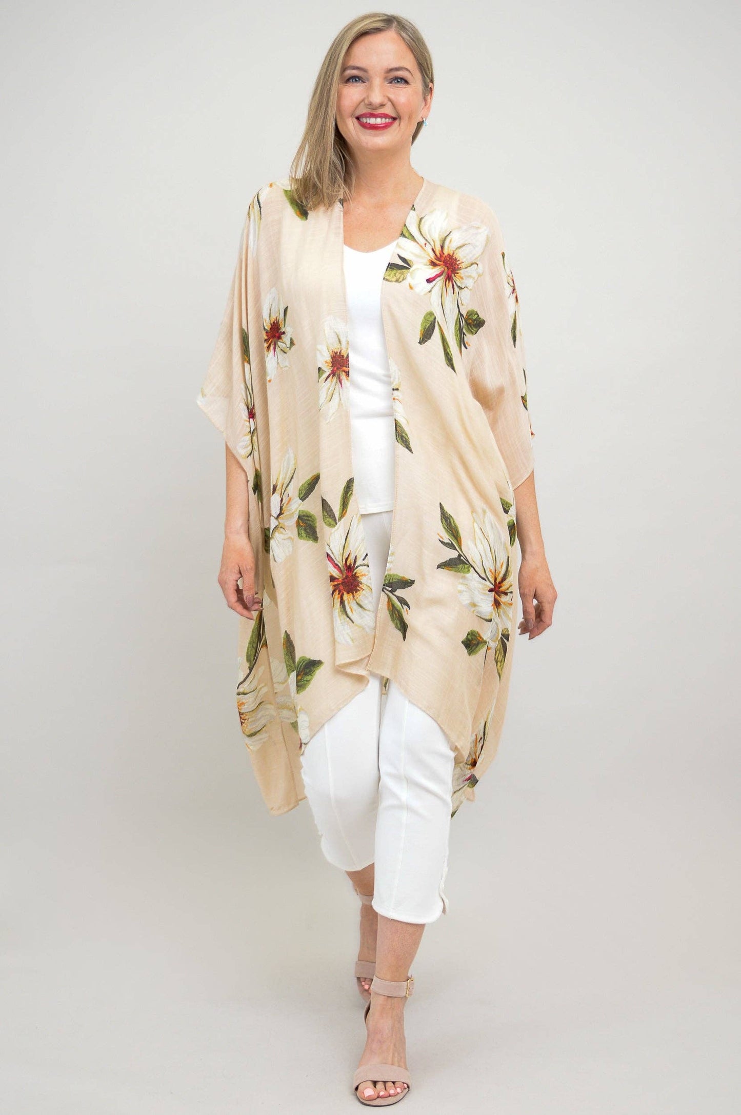 Blue Sky Clothing Co LLC - Darcy, Sand Floral, One Size: One Size