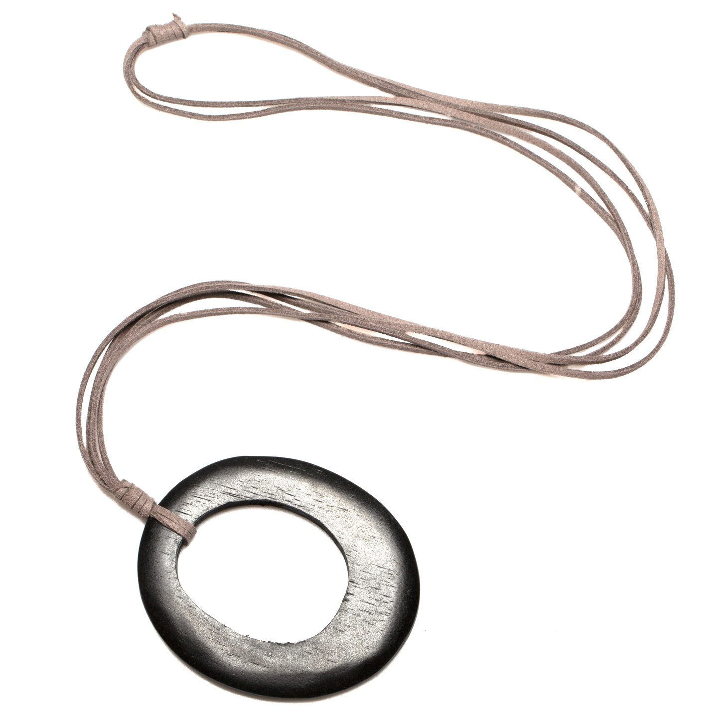 Suzie Blue Canada - Simple Tinted Wood Oval Pendant On Suede: Green