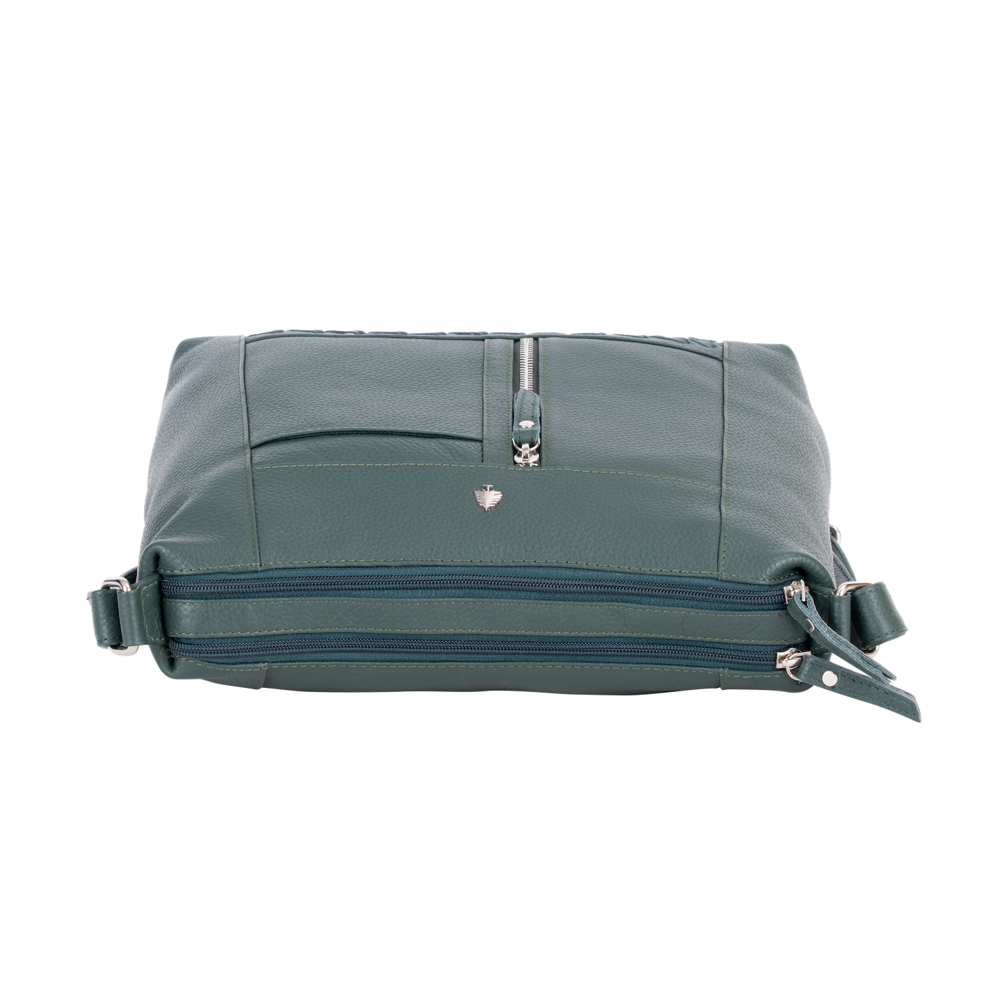 Greenwood Leather - Elegant Leather Crossbody Bag Tressa – Stylish & Functional: Olive Green