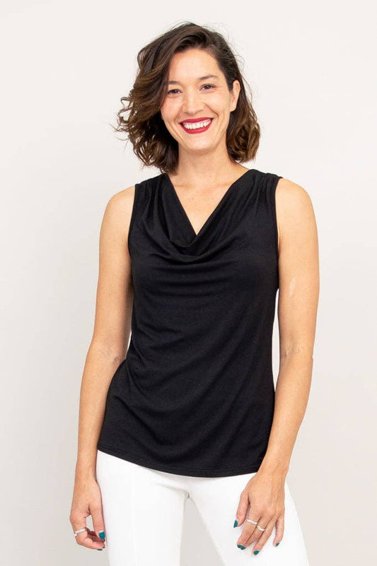 Blue Sky Clothing Co LLC - Charisse Tank, Black, Bamboo: XLARGE