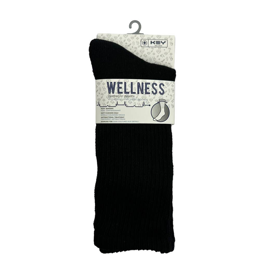 DOT- LDS Non Elastic Cotton Cushion Sole Crew: Black