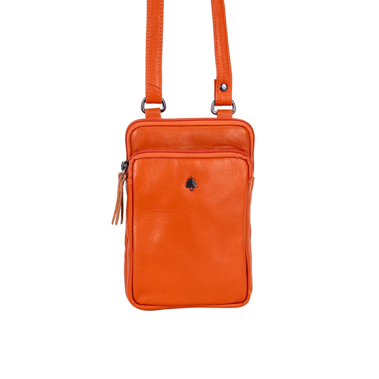 Greenwood Leather - Greenwood Oslo Compact Crossbody : Orange