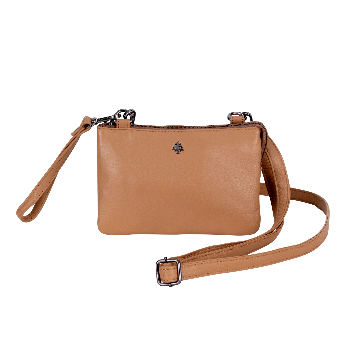 Greenwood Leather - Women's Shoulder Bag Ruby: Tan
