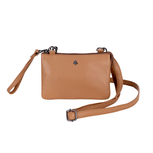 Greenwood Leather - Women's Shoulder Bag Ruby: Tan
