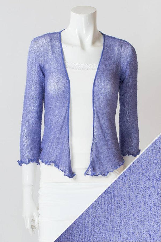 Blue Sky Clothing Co LLC - Short Shrug: Periwinkle / One Size