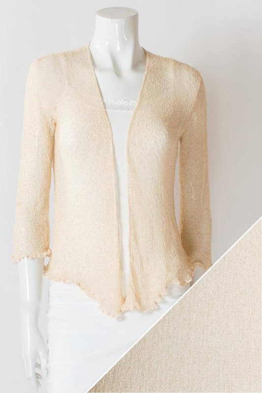 Blue Sky Clothing Co LLC - Short Shrug: Cream / One Size