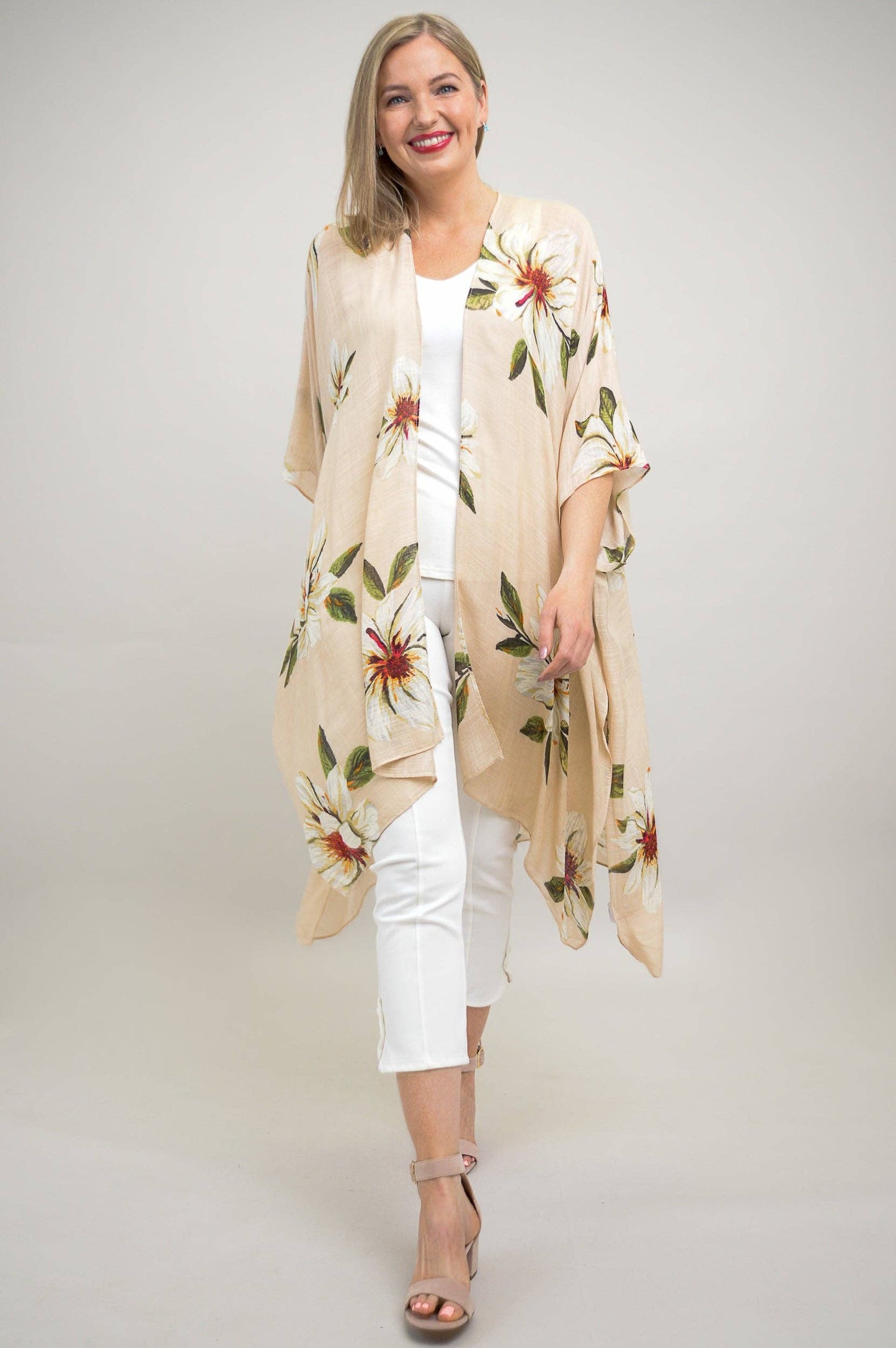 Blue Sky Clothing Co LLC - Darcy, Sand Floral, One Size: One Size