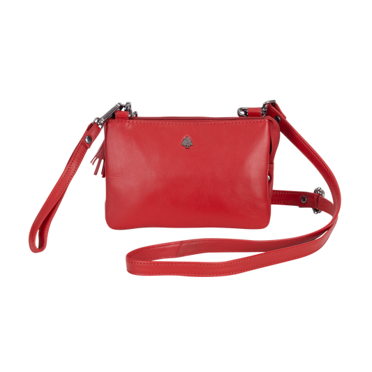 Greenwood Leather - Women's Shoulder Bag Ruby: Red
