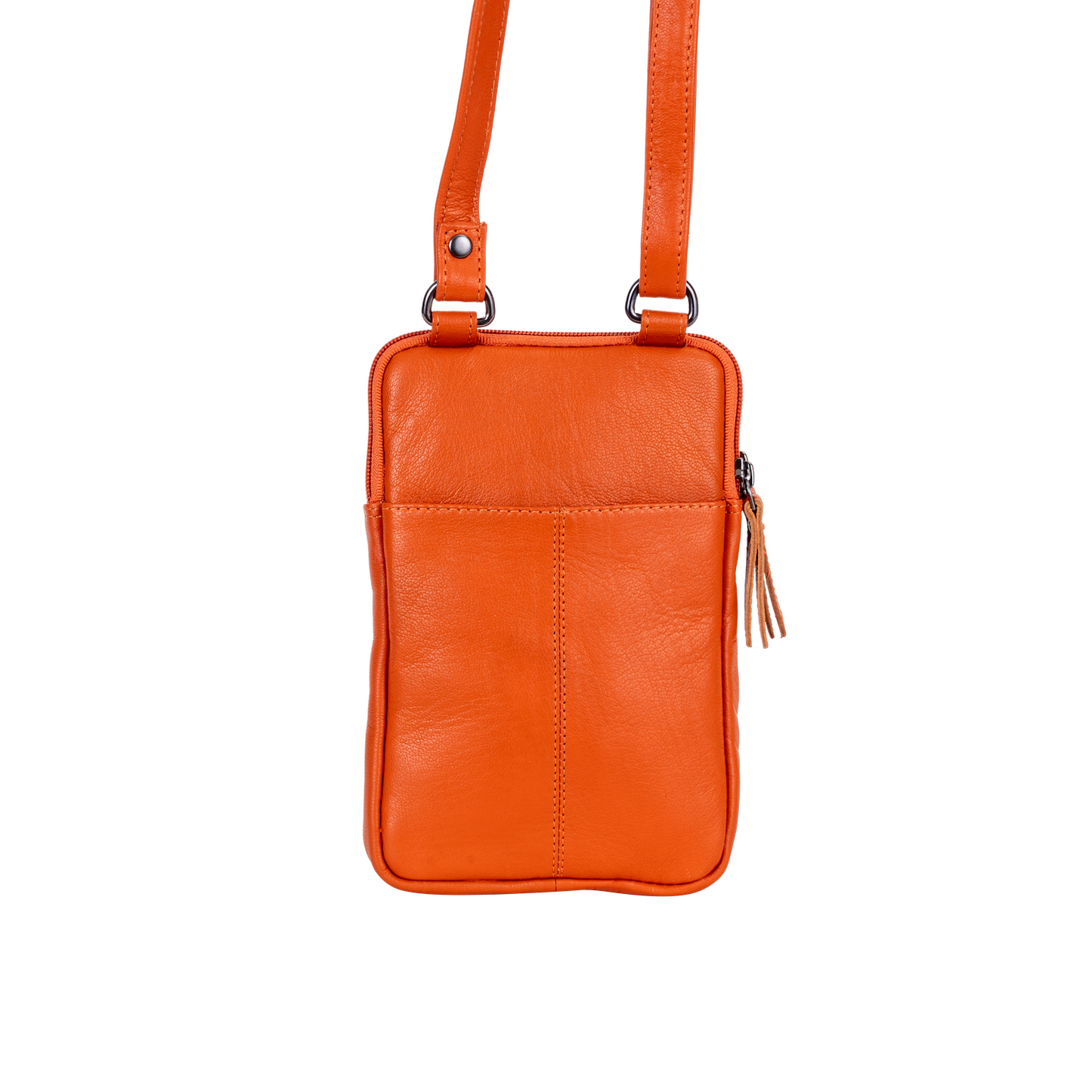 Greenwood Leather - Greenwood Oslo Compact Crossbody : Orange