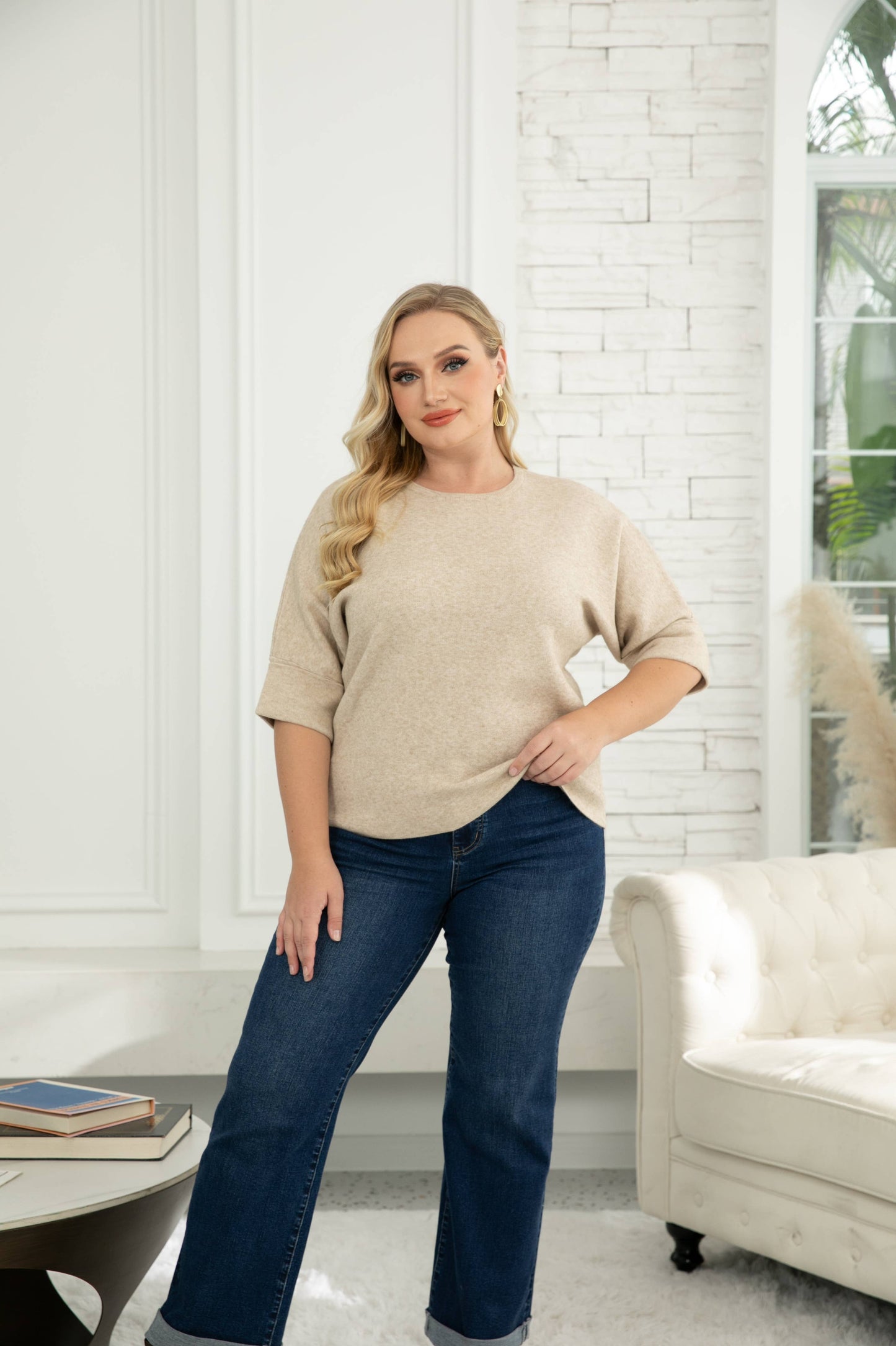OFV - Talullah's Knit Top: Cobalt / One size