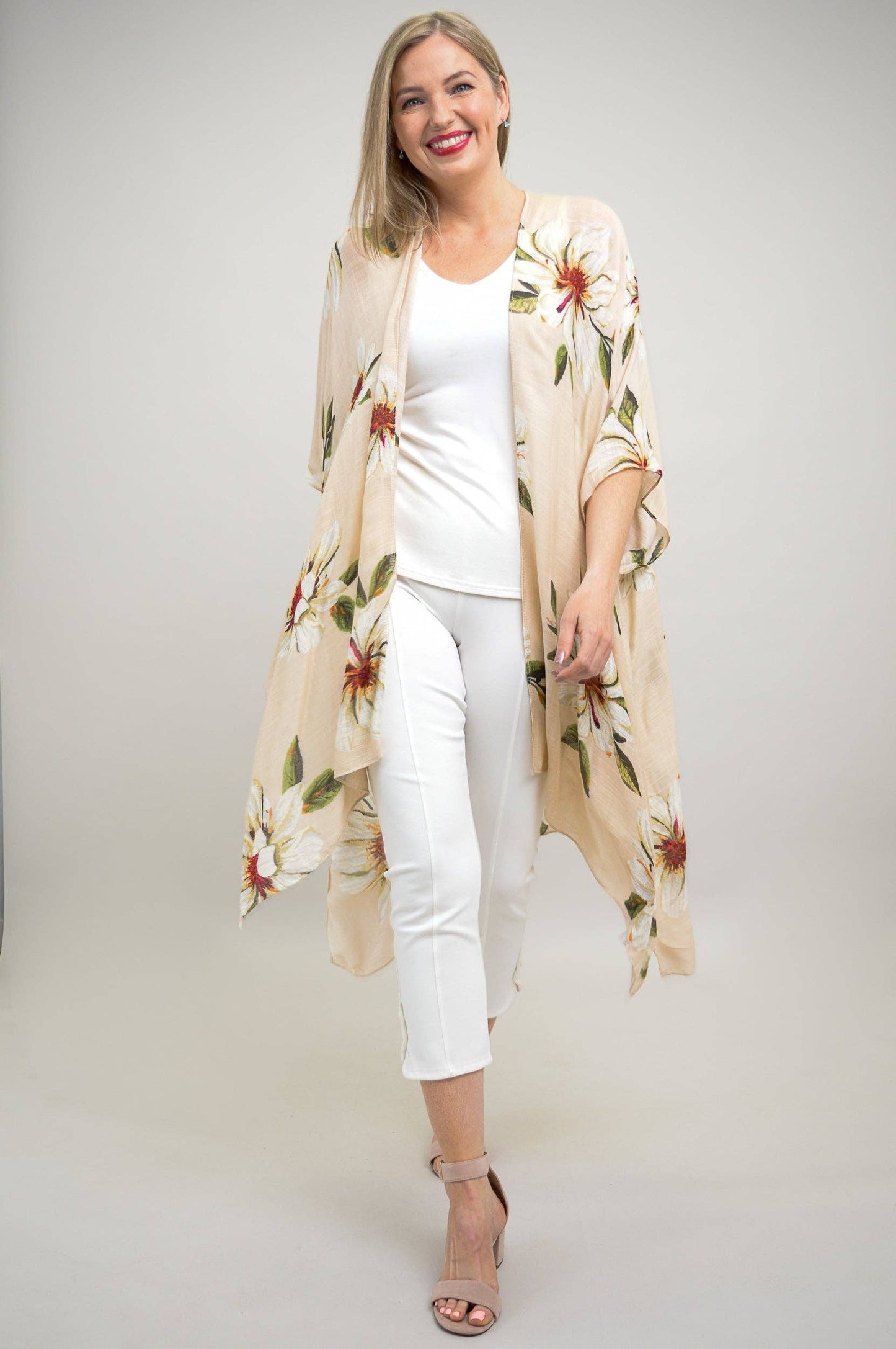 Blue Sky Clothing Co LLC - Darcy, Sand Floral, One Size: One Size