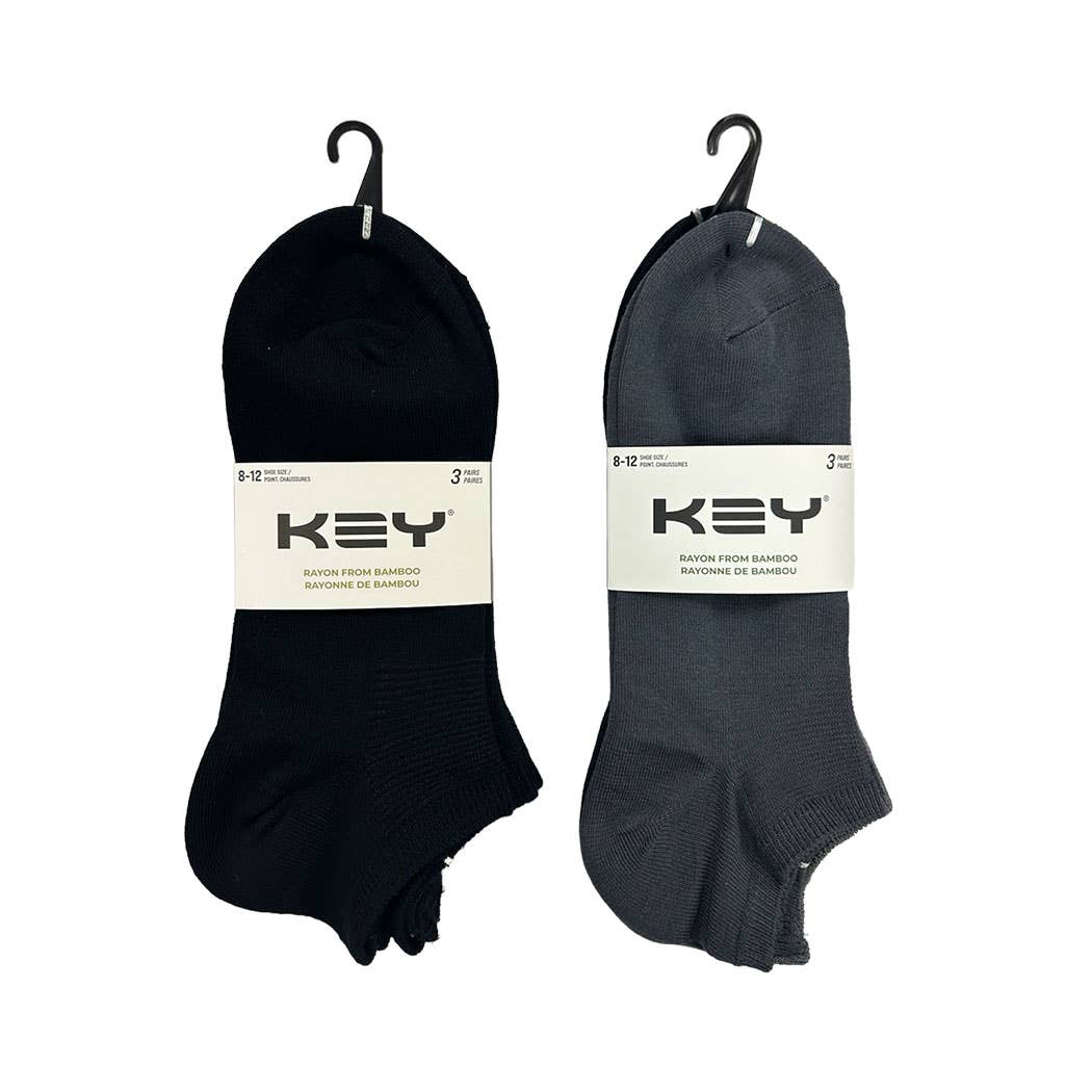 Dot-Line Design - Men's Bamboo Solid Ped 3 Pack: Asst Combo