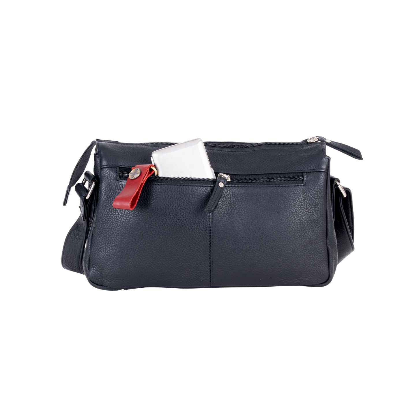 Greenwood Leather - Greenwood Leather Crossbody Bag – Stylish, Functional & Time: Black
