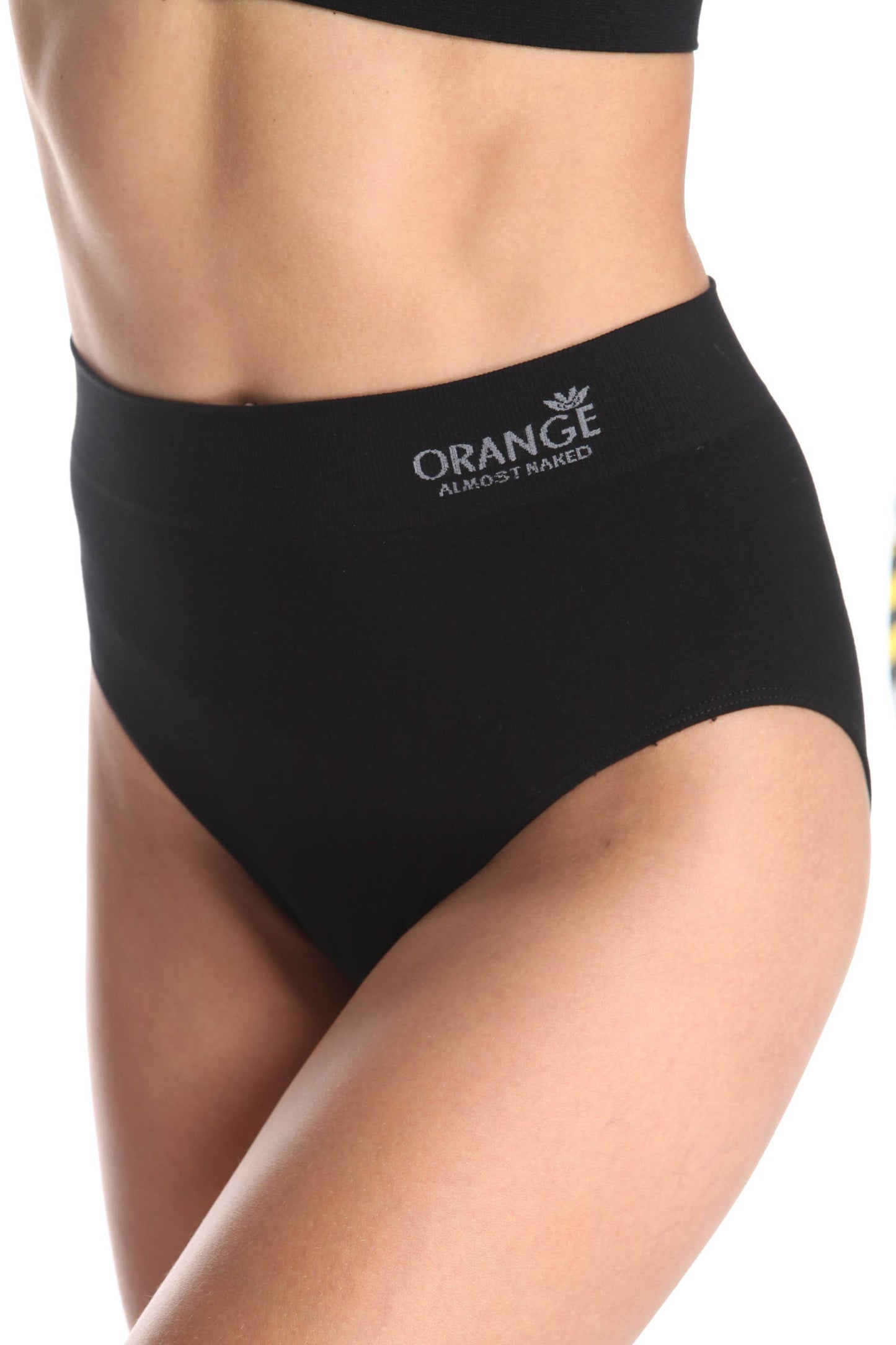 Orange Fashion Village - High Rise Cut Full Brief: Black / (2 S/M : 2 LX/L : 2 L/XL)