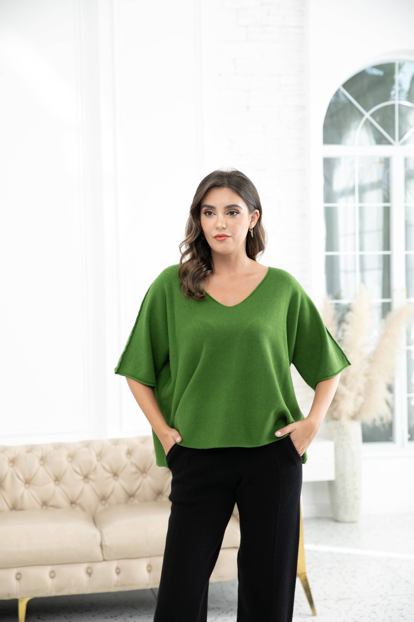 OFV- Talullah's Knit Top: Forest / One size