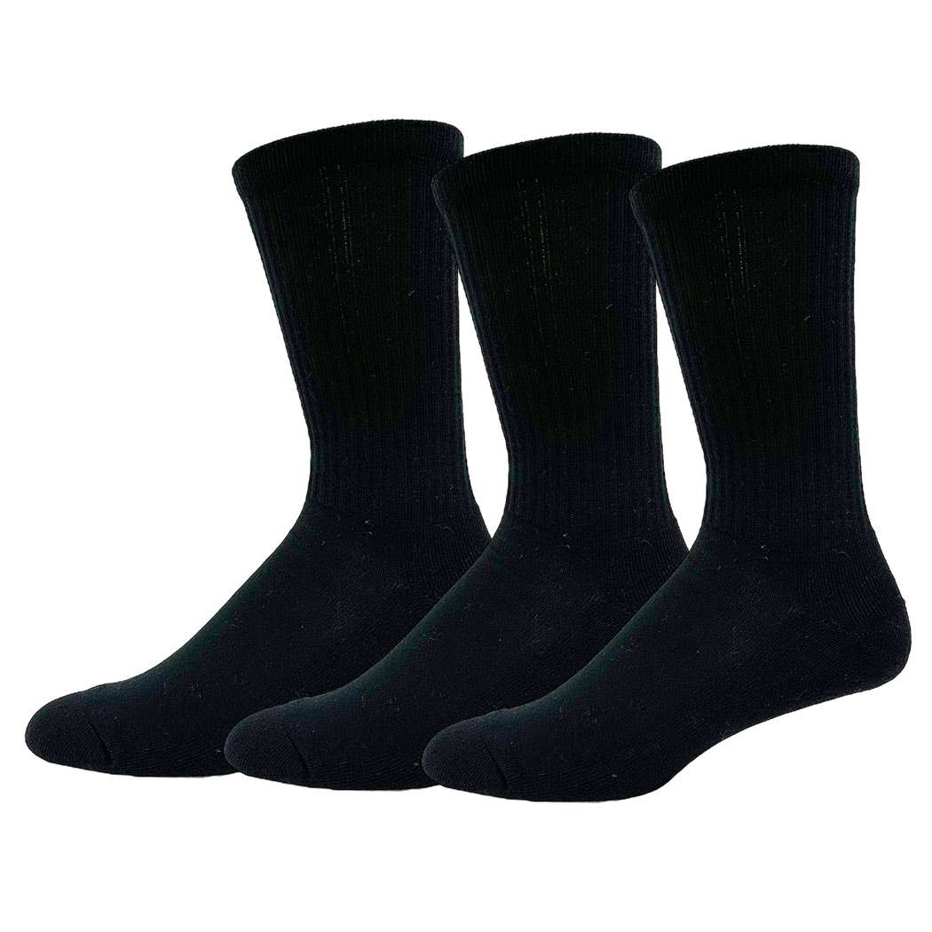 Dot - Men's Cotton Sport Crew 3 Packs: Black Combo