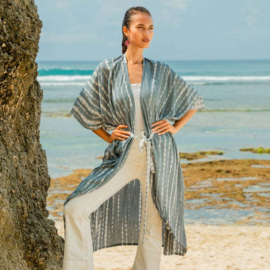 Kimono - Grey & White