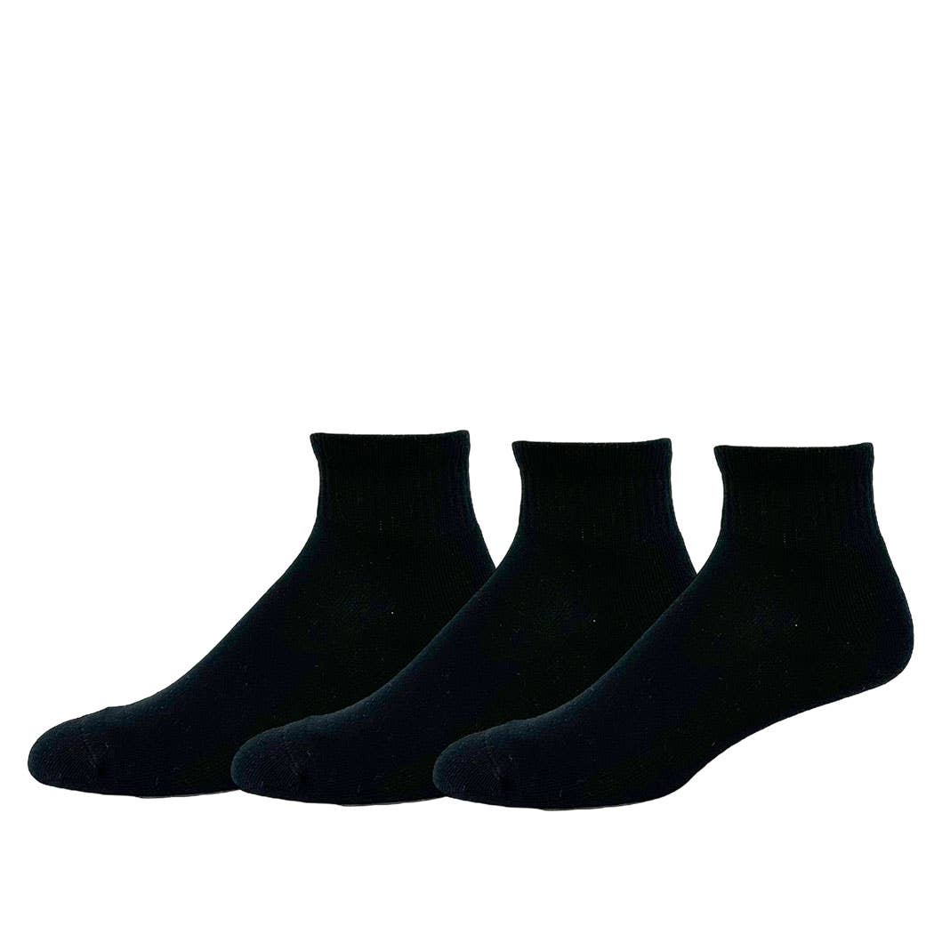Dot- Men's Cotton Sport 1/4 3 Packs: Black Combo